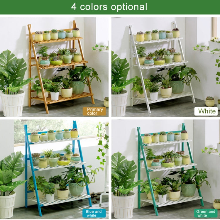 Scaffali per fioriere sospese a 3 livelli in bambù Scaffali per fioriere Scaffale per vasi da fiori Scaffale per esposizione pieghevole Scaffale per piante, Larghezza: 100 cm, 3-Tie Width: 100cm(White), 3-Tie Width: 100cm(Apricot)