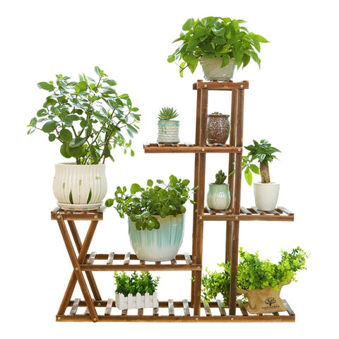Espositore per Fiori in Legno senza Ruote - Scaffale per Piante