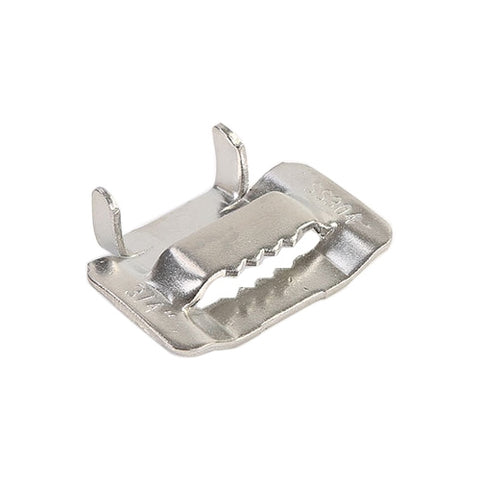 Fibbia a fascio avvolto in acciaio inox 304, 100 pezzi, 9,53 mm