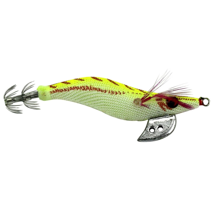 HENGJIA 8cm Plastic Hard Baits Squid Fishing Lures Decoy Wood Shrimp Baits, 3# (Yellow), 5# (Magenta), 6# (Orange)