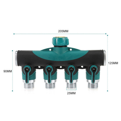 Irrigatore da Giardino Multifunzionale 4 in 1 con Valvola e
