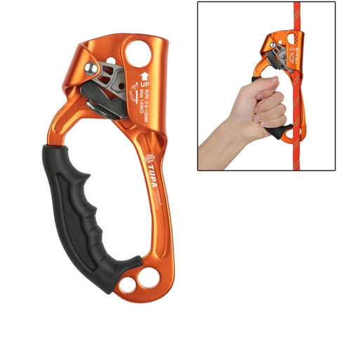 XINDA TP-8606 Pinza per corda portatile anticaduta per lavoro aereo su roccia all'aperto per corda da 8-12 mm di diametro sinistra, Left