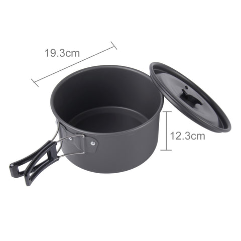 Set di Pentole Impilabili Ultralight da 15 Pezzi per Campeggio -