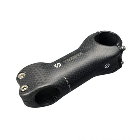 TOSEEK Rubinetto riser per manubrio ultraleggero interamente in fibra di carbonio 3KUD Texture Road Mountain Bike, dimensioni: 17 gradi, 130 mm (opaco), 17 Degree, 130mm