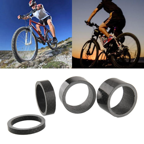 Forcella anteriore per bicicletta Serie sterzo Guarnizione in fibra di carbonio Anello di supporto per poleso stelo Fibra di carbonio 3K 5 / 10 / 15 / 20mm, 4pcs /Set