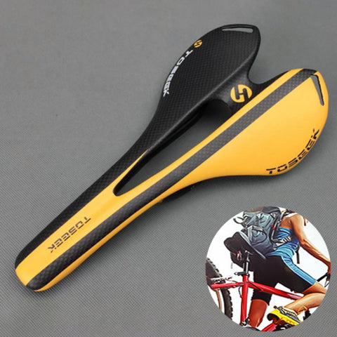 Selle pour vélo avec siège en fibre de carbone TOSEEK pour vélo de route, structure 3K + estinzione, Extinction (Vert), Extinction (Gris), Extinction (Bleu), Extinction (Rouge), Extinction (Blanc), Extinction (Jaune), Extinction (Noir)