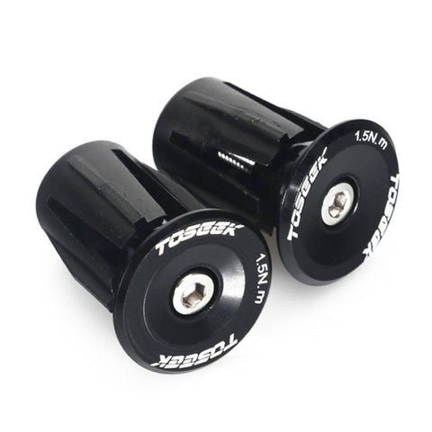 TOSEEK 1 paio di manopole per manubrio per mountain bike, tappi per estremità, tappi per estremità della barra per bicicletta in lega di alluminio, 17.6-21.8mm Grey, 17.6-21.8mm Gold, 17.6-21.8mm Blue, 17.6-21.8mm Purple, 17.6-21.8mm Red