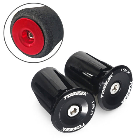 TOSEEK 1 paio di manopole per manubrio per mountain bike, tappi per estremità, tappi per estremità della barra per bicicletta in lega di alluminio, 17.6-21.8mm Grey, 17.6-21.8mm Gold, 17.6-21.8mm Blue, 17.6-21.8mm Purple, 17.6-21.8mm Red