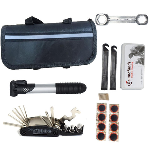 Outils de réparation pour vélo Kit pneumatique pour vélo Borsa pour attrezzi pour réparation de forature pour pompe de vélo, outils de réparation Kit de pneu de vélo