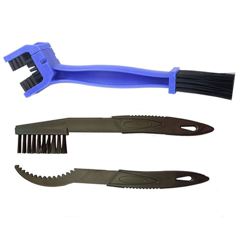 2 Set spazzola per pulizia catena bicicletta Strumenti per pulizia volano Spazzola guarnitura Spazzola set ruota catena per pulizia, 2 Set (Bleu), 2 Set (Rouge)
