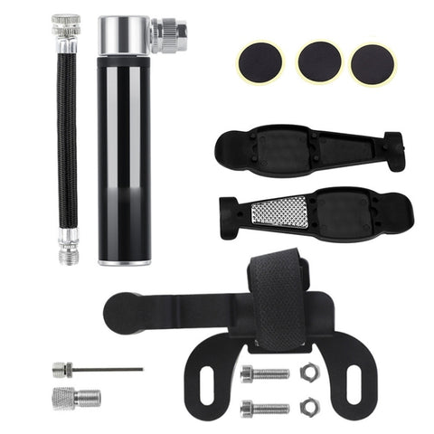 Pompa manuale portatile in alluminio per bicicletta con toppa per