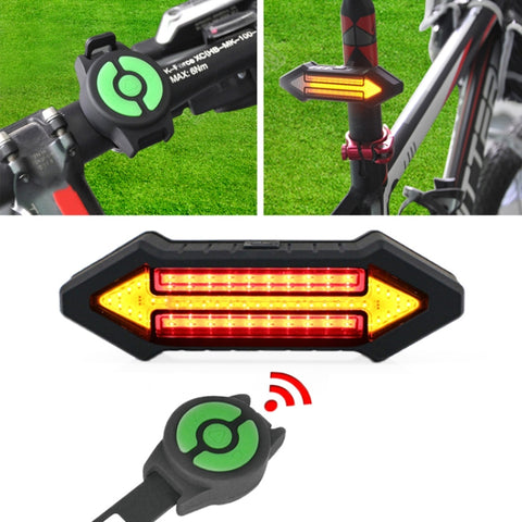 Luce Posteriore per Bicicletta con Telecomando Wireless e Indicatori
