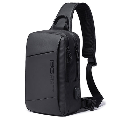 BANGE Borsa a tracolla da uomo per il tempo libero USB per sport all'aria aperta alla moda