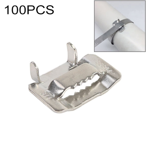 Fibbia avvolta in acciaio inox 304 - Confezione da 100 pezzi, 19,05 mm