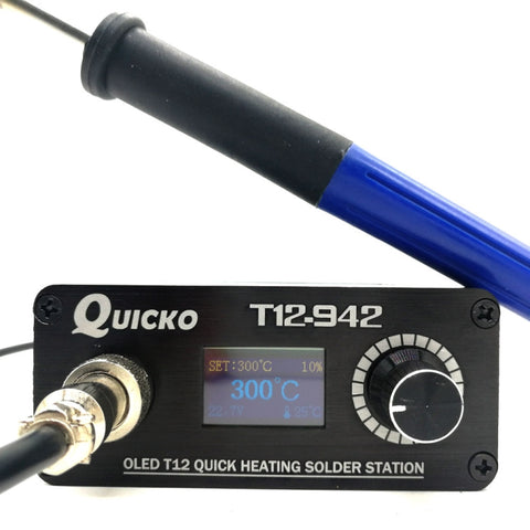 Stazione di Saldatura Portatile MINI T12-942 con LED per Saldatore