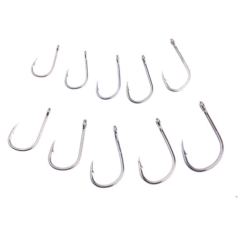 Ami da pesca con amo spinato per pesci di dimensioni miste da 500 pezzi con foro, 3-12# with Hole