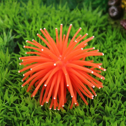 Decorazione per Acquario: Sfera di Riccio di Mare in TPR - 3 Pezzi,