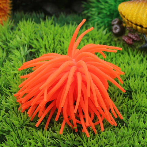 3 pièces d'articles pour aquarium Décoration TPR Simulazione Sfera di riccio di mare Corallo, Étiquette: S, Diamètre: 7 cm, Taille: S