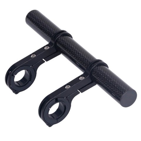 Staffa per torcia elettrica con telaio di estensione per manubrio in fibra di carbonio per bicicletta da montagna HLD-208, Carbon Fiber Black, Carbon Fiber Blue, Carbon Fiber Red