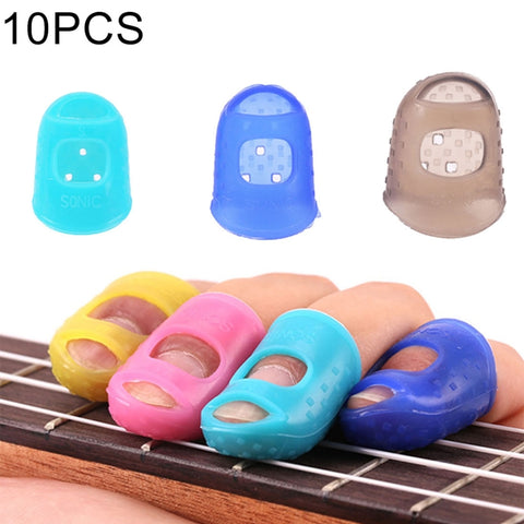 10 PZ Chitarra Ukulele Strumento a corde Protezione per le dita Protezione anti-dolore per le dita in consegna di colori casuali (Taglia: M), 10 PCS Finger Protector