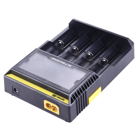 Nitecore D4 Caricabatterie intelligente Digi intelligente avec écran LCD pour batterie 14500, 16340 (RCR123), 18650, 22650, 26650, Ni-MH et Ni-Cd (AA, AAA), D4