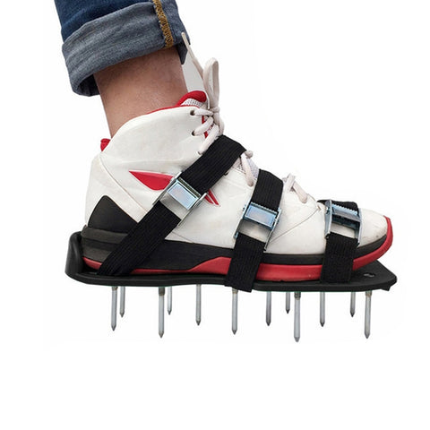 Scarificatore per prato con scarpe chiodate e 6 fibbie in metallo -
