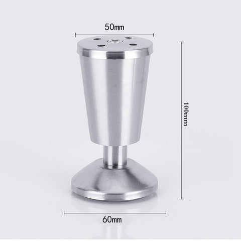 5 piedini per armadio a tazza regolabili in acciaio inossidabile ispessito, 100 mm, 100mm