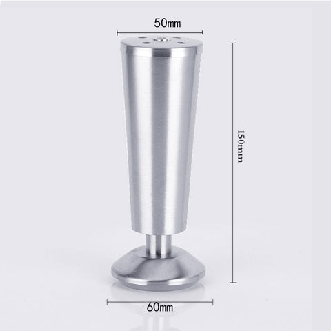 Piedino per armadio a tazza regolabile ispessito in acciaio inossidabile da 3 pezzi, 150 mm, 150mm