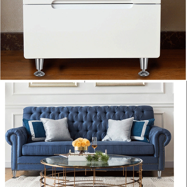 Piedino per armadio a tazza regolabile ispessito in acciaio inossidabile da 3 pezzi, 150 mm, 150mm