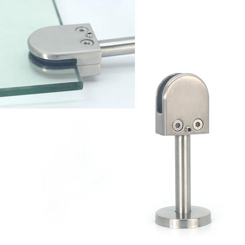 201 Clip di fissaggio per asta di supporto per bocca di pesce in vetro in acciaio inossidabile con asta da 14x80 mm, specifica: XL, XL, with 14x80mm Rod