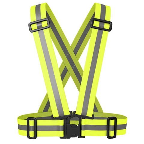 Gilet di Sicurezza Riflettente per Corsa Notturna Verde Neon