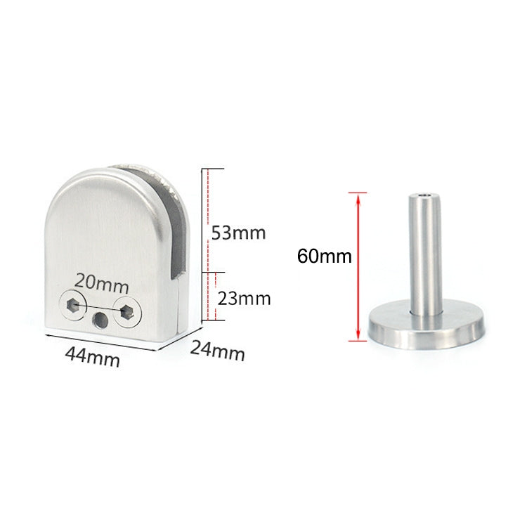 clip-di-fissaggio-per-asta-di-supporto-per-bocca-di-pesce-in-vetro-in-acciaio-inossidabile-304-con-asta-da-14x60-mm-specifica-m-m-with-14x60mm-rod - immagine 3