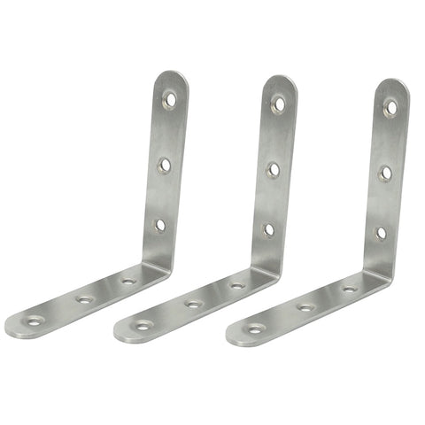 Staffa angolare da 90 gradi in acciaio inossidabile da 10 pezzi, staffa angolare con staffa di fissaggio per mobili, schermi da parete (100 mm), 100mm (2pcs)