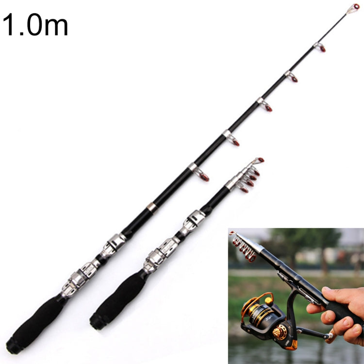 Canna da pesca telescopica portatile da 30 cm, estendibile a 1 m
