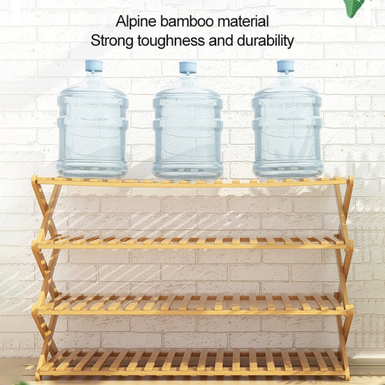 Scaffali per piante in vaso pieghevoli in legno massello per soggiorno con balcone a 4 strati, lunghezza: 50 cm, 50cm 4-Layer