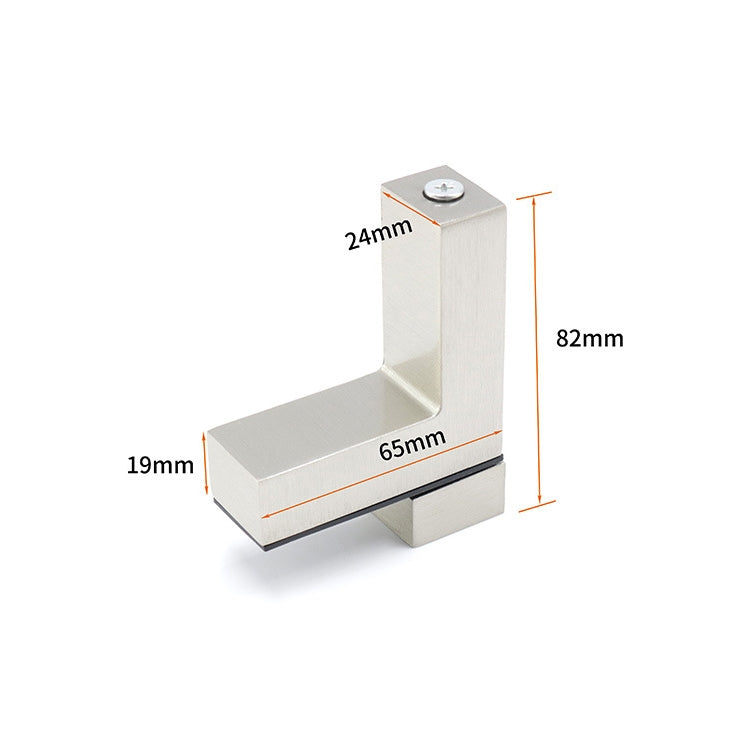 Staffa per pannello a strati in legno di vetro con clip fissa in lega di zinco spazzolato tipo F da 2 pezzi 3-24 mm, 3-24mm Brushed