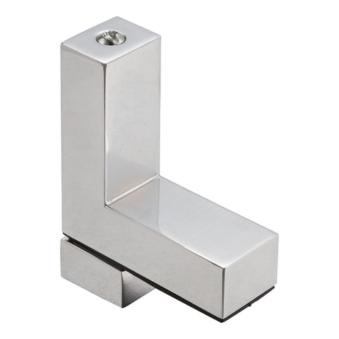 2 staffe per pannelli in legno di vetro con clip fissa in lega di zinco lucida tipo F da 3-24 mm, 3-24mm Glossy