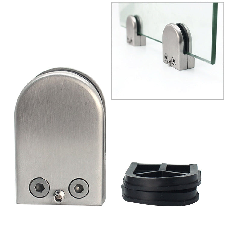 Stainless Steel Curved Clamp for Glass and Wood Railings