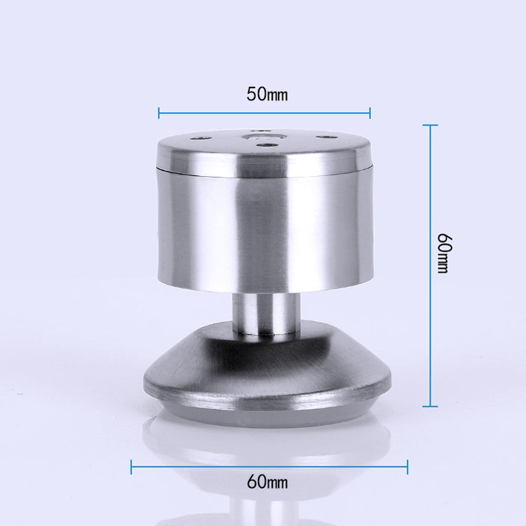 Piedini per mobili per divani con colonna ispessita per trafilatura di fili in acciaio inossidabile da 5 pezzi, altezza: 60 mm, 60mm