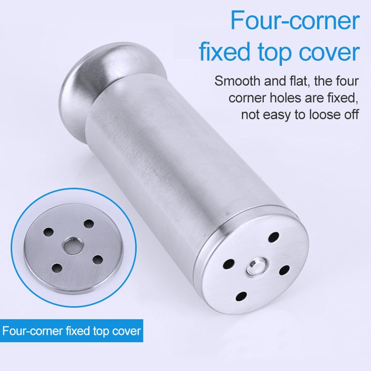 Piedini per mobili per divani con colonna ispessita per trafilatura di fili in acciaio inossidabile da 3 pezzi, altezza: 180 mm, 180mm