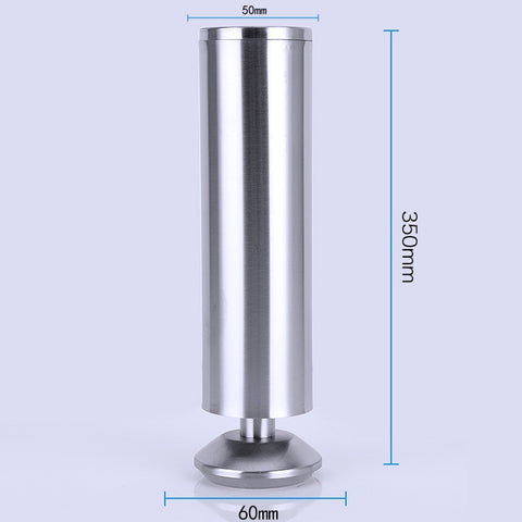 Piedini per mobili per divani a colonna ispessita con trafilatura in filo di acciaio inossidabile da 2 pezzi, altezza: 350 mm, 350mm