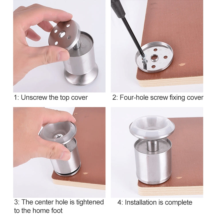 Piedini per mobili per divani a colonna ispessita con trafilatura in filo di acciaio inossidabile da 2 pezzi, altezza: 400 mm, 400mm