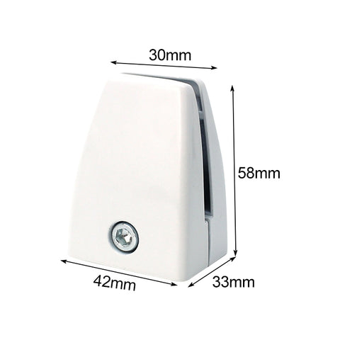 Clip per divisorio con clip di fissaggio per schermo da desktop da ufficio in lega di alluminio a forma piatta da 5 pezzi (bianco), Flat Shape (White)