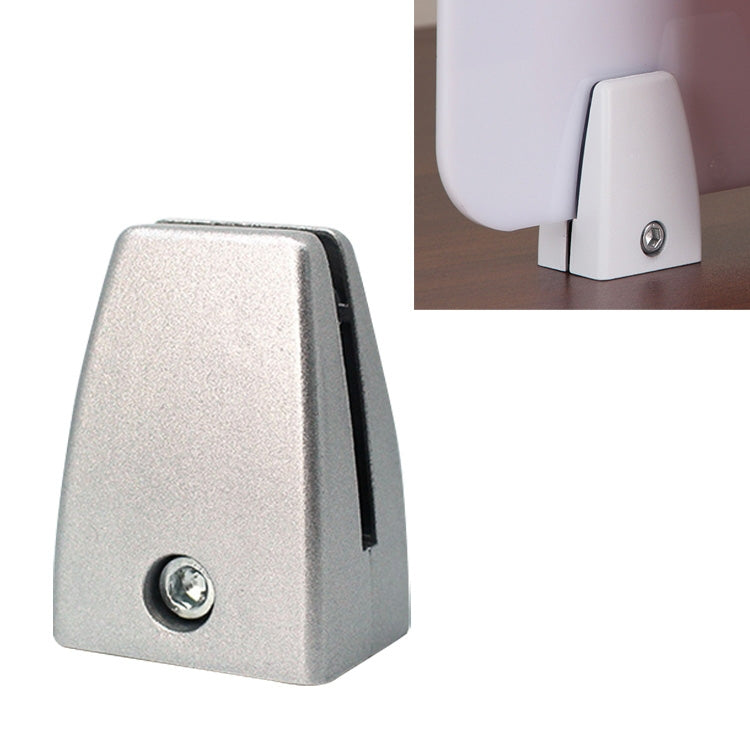 clip-per-divisorio-con-clip-di-fissaggio-per-schermo-da-tavolo-da-ufficio-in-lega-di-alluminio-a-forma-piatta-da-5-pezzi-argento-flat-shape-silver - immagine 1