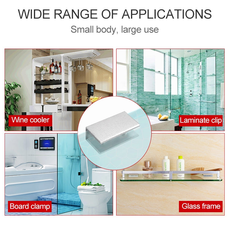 clip-di-fissaggio-per-vetro-in-lega-di-alluminio-a-foro-singolo-da-15-pezzi-s-8-mm-s-8mm - immagine 4