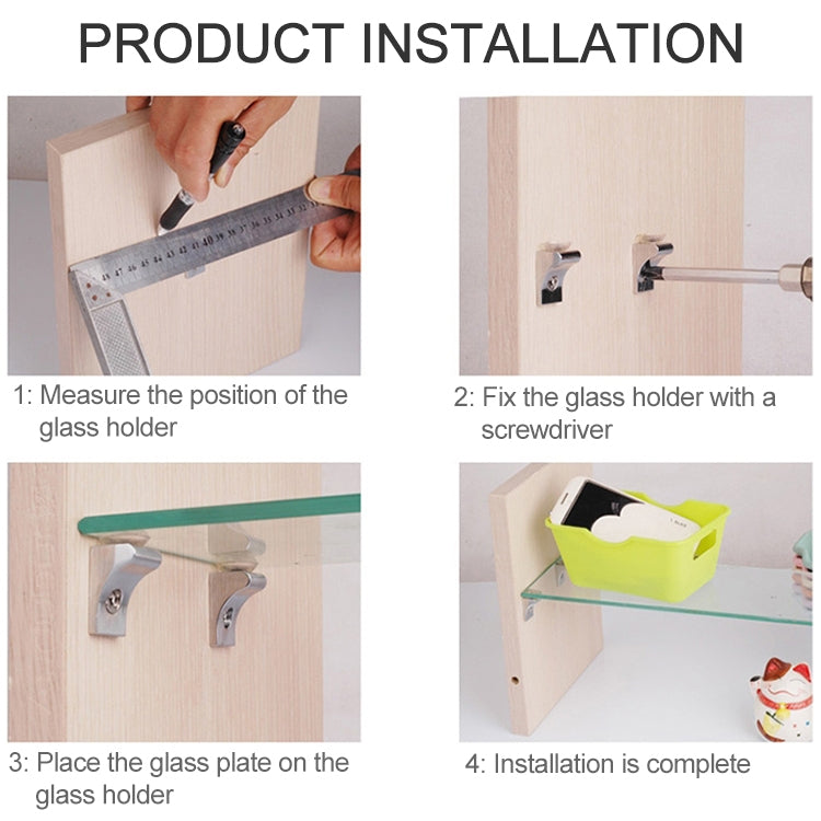 Staffa per piastra a ventosa a strato lucido in lega di zinco addensata grande ad angolo retto da 30 pezzi, peso: 12,2 g, Large Right Angle