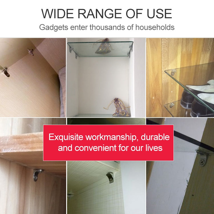 Staffa per piastra a ventosa a strato lucido in lega di zinco addensata grande ad angolo retto da 30 pezzi, peso: 12,2 g, Large Right Angle