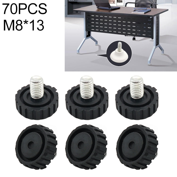 Set di 70 Supporti per Viti M8x13 con Poggiapiedi Regolabile – Stub di Supporto per Mobili