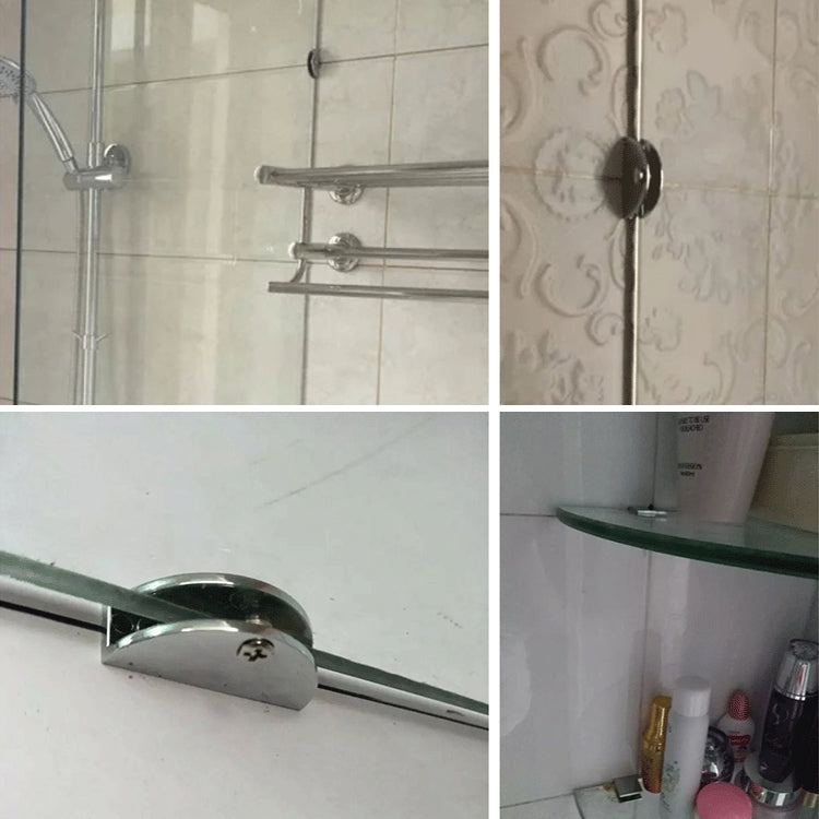 Morsetto di Fissaggio per Vetro Cilindrico 8 mm con Staffa Fissa in