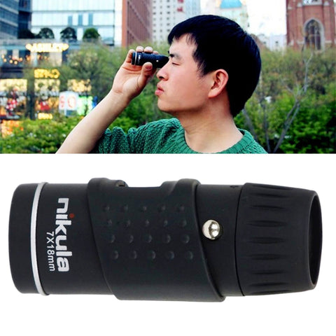 Telescopio tascabile monoculare monoculare con zoom a doppio fuoco ad alta definizione portatile professionale High Times Nikula 7 * 18, 7x18
